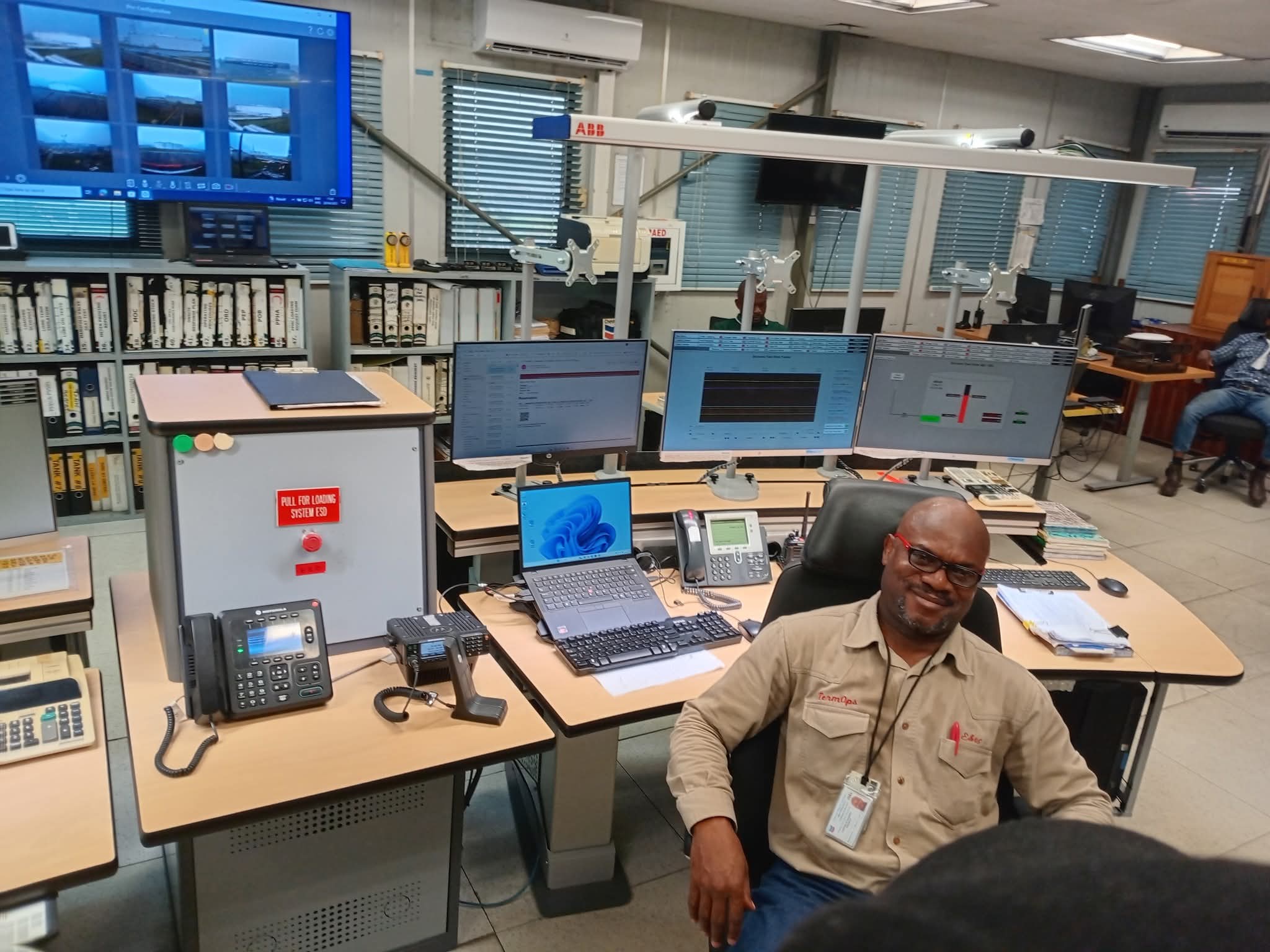 Elvis in Control Room at Chevron